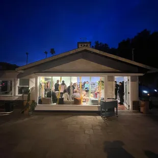 a group of people in a coffee shop