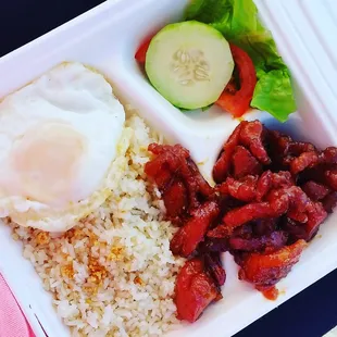 Tocilog plate with garlic rice and PERFECT egg! $9