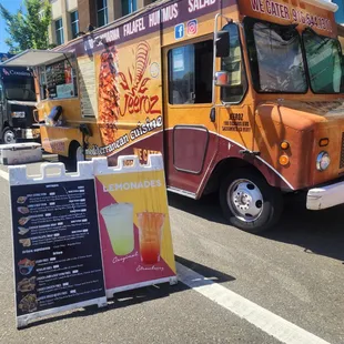 food trucks parked in a parking lot