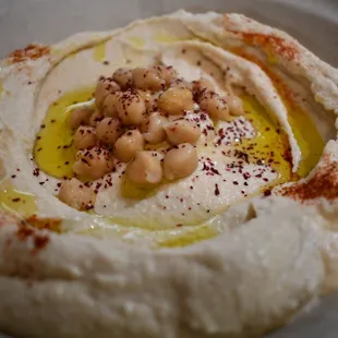 hummus and chickpeas