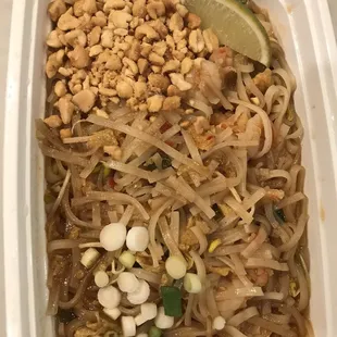 Shrimp pad Thai.
