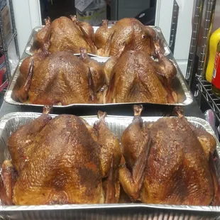 Slow smoked Turkeys