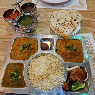 a plate of indian food