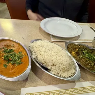 a variety of indian food
