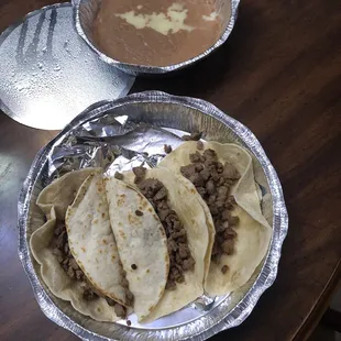 steak taco to go.  I thought they forgot to finish making my order. Not worth the $12.00.