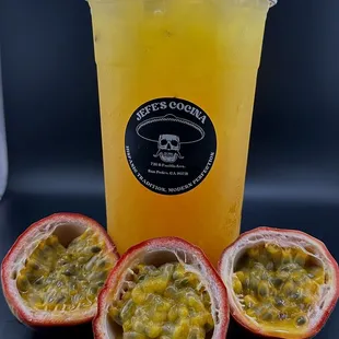 Freshly Made Passionfruit Agua Fresca