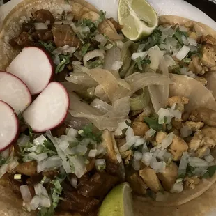 Al pastor y pollo