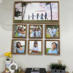 Family photo wall