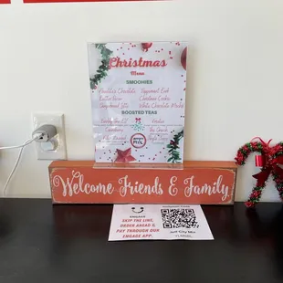 welcome friends and family sign
