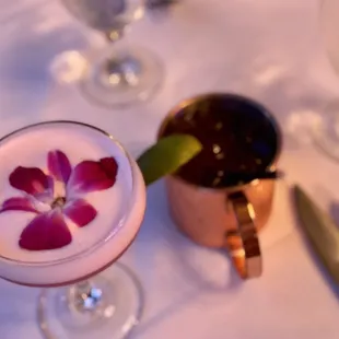 The cocktails! Cherry Orchard and American Mule.