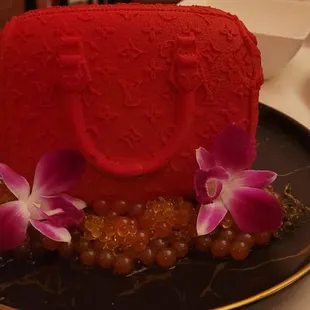 One of the most interesting deserts we have ever ordered.