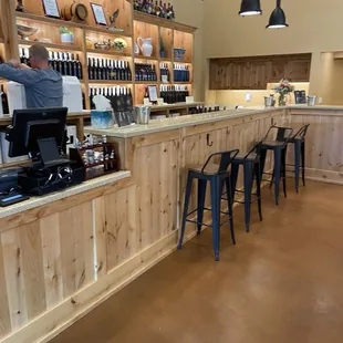 Back tasting room bar