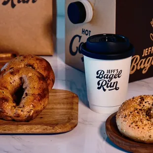 Bagels and coffee