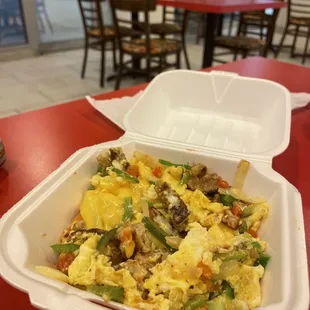 The Downtown burrito without tortilla