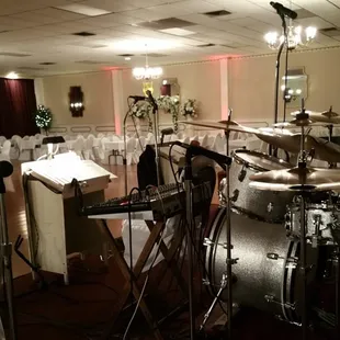 The setup for the Wed night weekly dance.