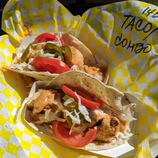 Shrimp and Blackened Redfish Taco