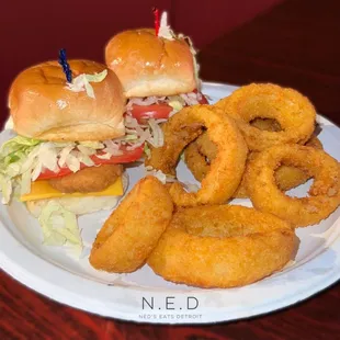 Chicken Littles with Breaded Onion Rings