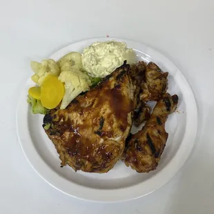 BBQ chicken (3 pieces) with vegetables and potato salad - $14.99!!