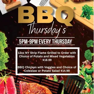 BBQ Thursdays - Keeping it real with Good food, Great drinks and Awesome prices - best in town. Period.