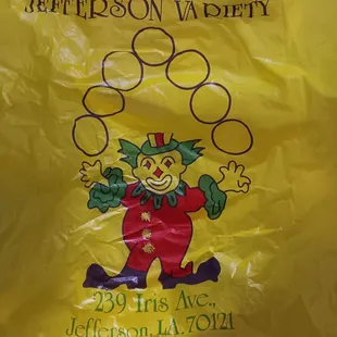 Store info on bag