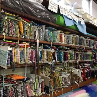 Rows of trim.