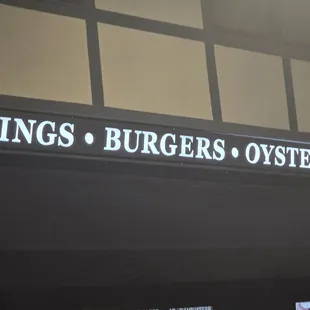 Sign of the name of the Restaurant