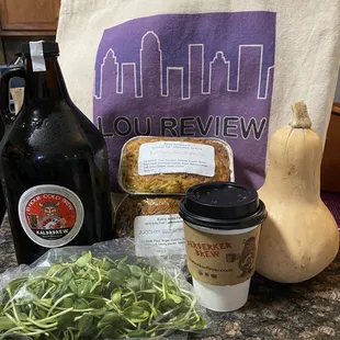 Braving the rain to get my weekly staples