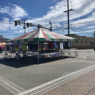 Merch/information tent