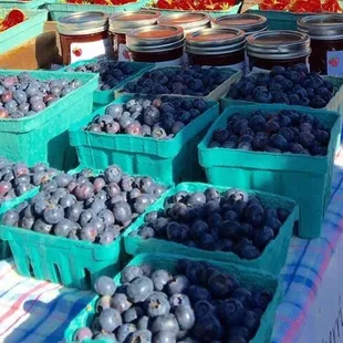 blueberries and strawberries