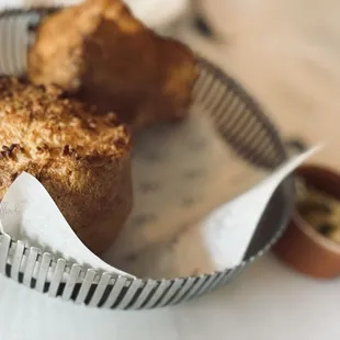 Signature popovers served supper side