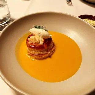 a plate of food on a table
