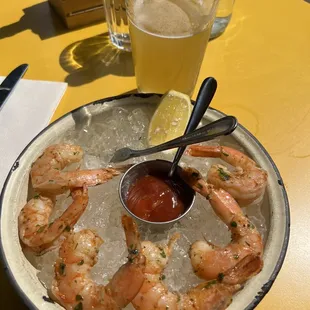 Shrimp cocktail and cloud's IPA!