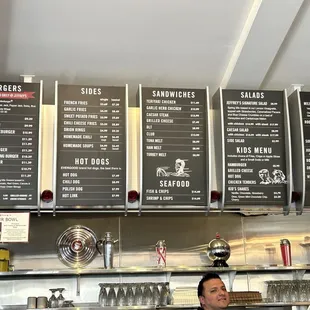 Menu as of July 2024