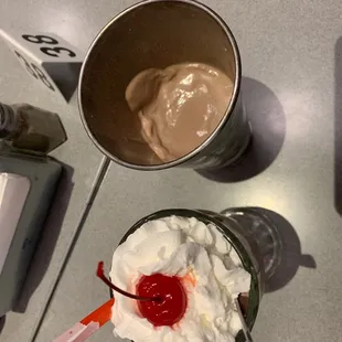 Chocolate shake includes refill