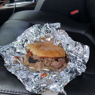 Huge pulled pork sandwich!