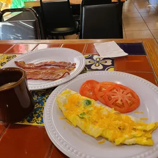 My diet-complainat (mostly) breakfast.