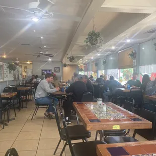 dining area with tables and chairs