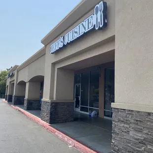 the front of the restaurant