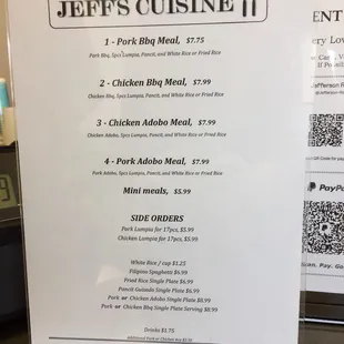 Menu, April, 2021