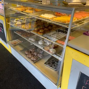 a display of donuts