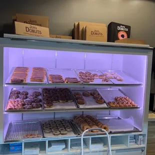 a display of doughnuts