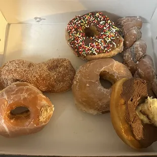 A few flavors of donuts