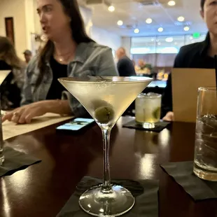 Dirty martini w/ blue cheese olives