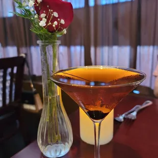 a rose in a vase