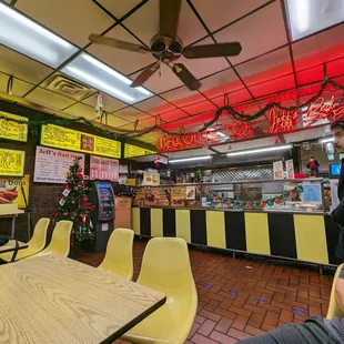 the interior of the restaurant