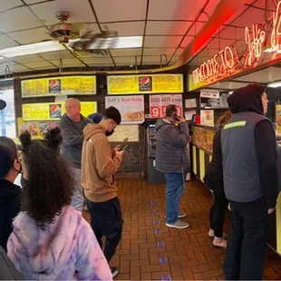 people waiting in line