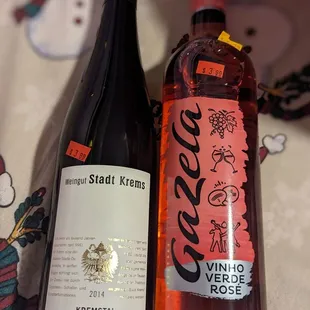 Two foreign wines that I purchased at closeout prices.