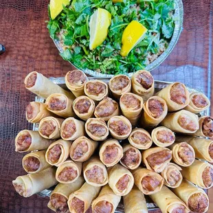 a platter of food