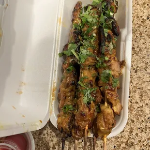 Chicken skewers