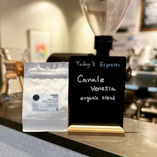 We rotate our coffee beans (Canale Venezia and Dohl) for our espresso menu.